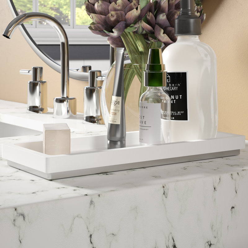 Mercury Row® Eiland Metal Trim Amenity Bathroom Accessory Tray